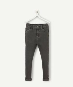 Jean relaxed garçon en denim gris foncé less water - 12 A