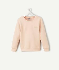 Sweat fille rose pâle avec message brodé sur le cœur - 12 A