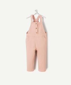 Salopette bébé fille en fibres recyclées et denim rose - 3 M