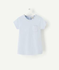 T-shirt bébé fille en coton bio bleu pâle - 18 M