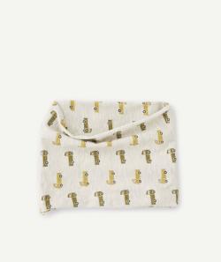 Snood bébé garçon gris chiné imprimé avec camions - TU