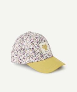 Casquette bébé fille en coton imprimée fleurie avec patch - 24-36M