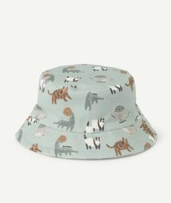 Bob bébé garçon réversible vert et imprimé animaux - 3-6 M