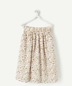 Jupe longue fille en coton imprimé fleuri - 12 A
