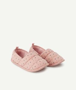 Chaussons fille roses imprimé étoilé - 24-25