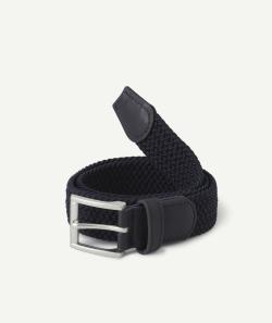 Ceinture garçon bleu marine tressée - 50-55