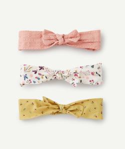 Lot de 3 bandeaux bébé fille imprimés fleuris et ajouré - 24-36M