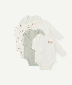 Lot de 5 bodies bébé garçon en coton bio thème loutres - 3 M