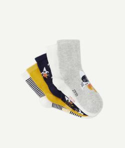 Lot de 5 chaussettes hautes garçon thème fusées - 24-26