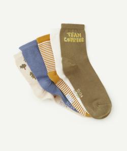 Lot de 5 paires de chaussettes garçon thème campeur - 31-34