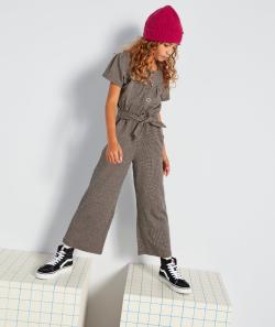 Combinaison fille à carreaux et jambes larges - 5 A