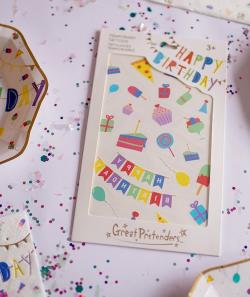 Tatouages anniversaire multicolore - TU