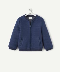 Cardigan bébé fille bleu marine avec fils couleur argentée - 36 M