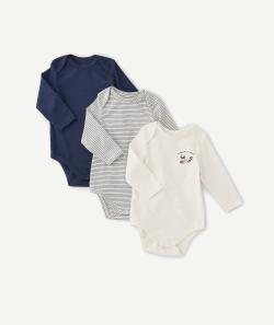 Lot de 3 bodies bébé en coton bio raton loveur - 18 M