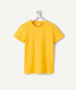 T-shirt garçon en coton bio jaune - 10 A