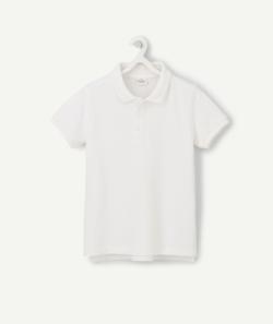 Polo garçon blanc à manches courtes - 2-3 A
