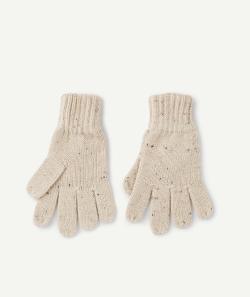 Gants en tricot garçon beige - 6-8 A
