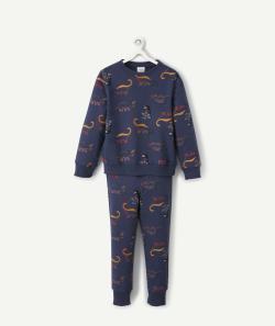 Pyjama garçon en coton biologique bleu thème dinosaures - 4 A