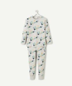 Pyjama garçon en coton bio gris chiné messages dreamer - 5 A