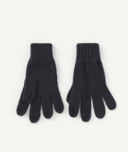 Paire de gants fille en fibres recyclées bleu - 2-4 A