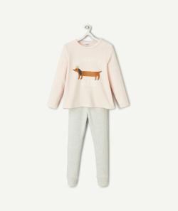 Pyjama polaire fille en fibres recyclées thème chien - 3 A