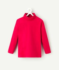 Sous-pull garçon en coton rouge col roulé - 4 A