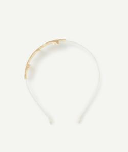 Serre-tête fille avec étoiles pailletées couleur dorée - TU