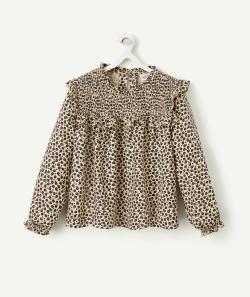 Blouse fille en viscose responsable imprimé fleuri - 14 A