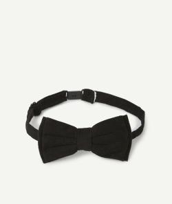 Noeud papillon garçon en velours côtelé noir - TU