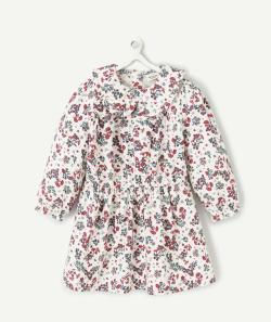 Robe col claudine bébé fille en coton et imprimée floral - 3 M