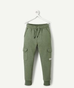 Jogging poches cargo garçon en fibres recyclées vert - 14 A