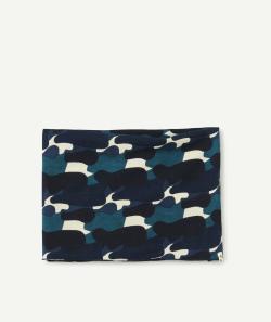 Snood garçon en coton bio formes bleues et blanches - TU