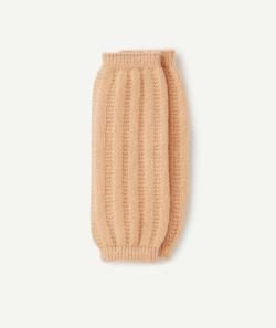 Guêtres en tricot fille rose orangé - 37-40
