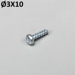 Vis 3x10 mm pour feux, clignotants... (à l'unité)