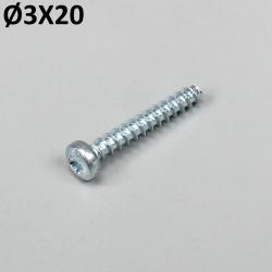 Vis 3x20 mm pour feux, clignotants... (à l'unité)
