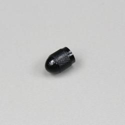Bouchon de valve alu bullet noir (à l'unité)