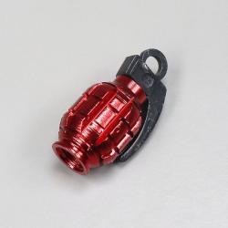 Bouchon de valve alu grenade rouge (à l'unité)