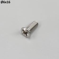 Vis 6x16 mm tête fraisée bombée (à l'unité)