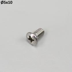 Vis 5x10 mm tête fraisée bombée (à l'unité)
