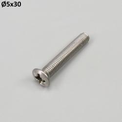 Vis 5x30 mm tête fraisée bombée (à l'unité)