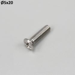 Vis 5x20 mm tête fraisée bombée (à l'unité)