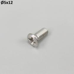 Vis 5x12 mm tête fraisée bombée (à l'unité)