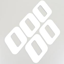 Stickers numéro cross 0 blancs 11,5 cm Puig (jeu de 5)