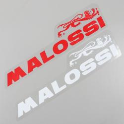 Stickers Malossi 220x55 mm blanc et rouge