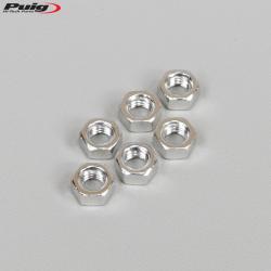 Écrous Ø5x0.80 mm Puig gris (lot de 6)