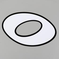 Sticker numéro 0 blanc