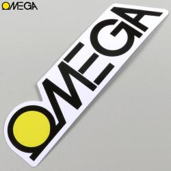 Sticker Omega 130x32 mm blanc