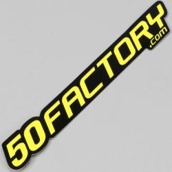 Sticker 50 Factory 12 cm jaune