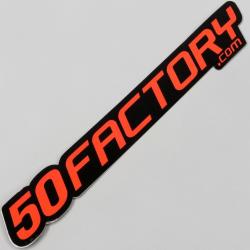 Sticker 50 Factory 18 cm orange
