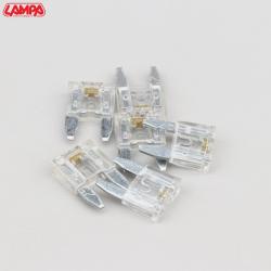 Mini-fusibles plats 25A blancs Lampa Smart Led (lot de 6)